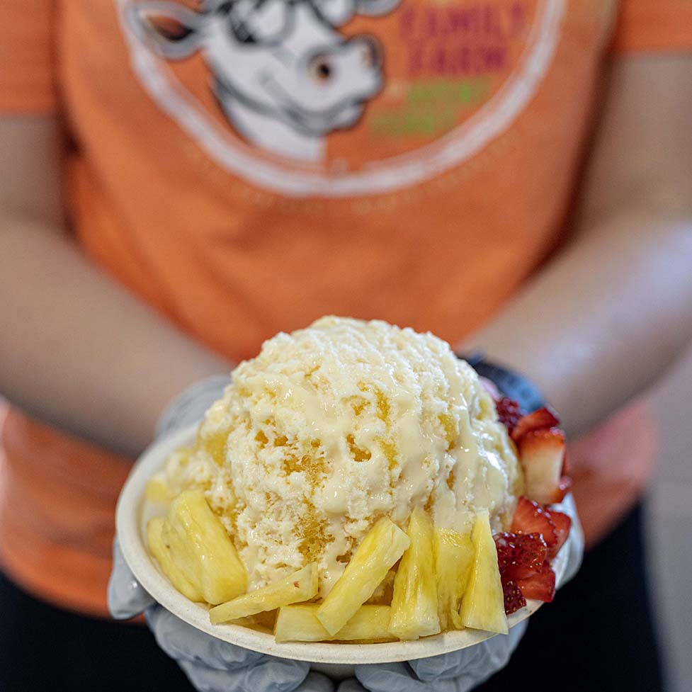 served with fresh fruit